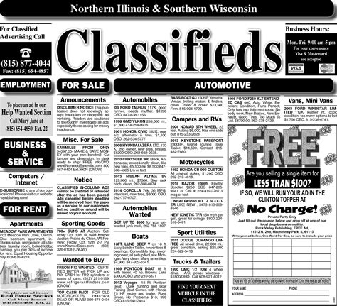 Classified ads .